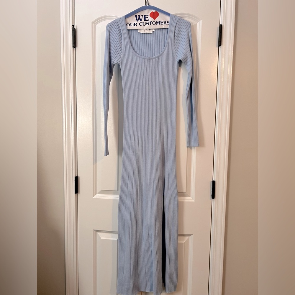 Astr the label light blue sweater dress